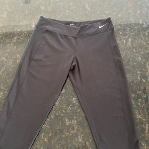 Nike crop athletic pants, black size large.